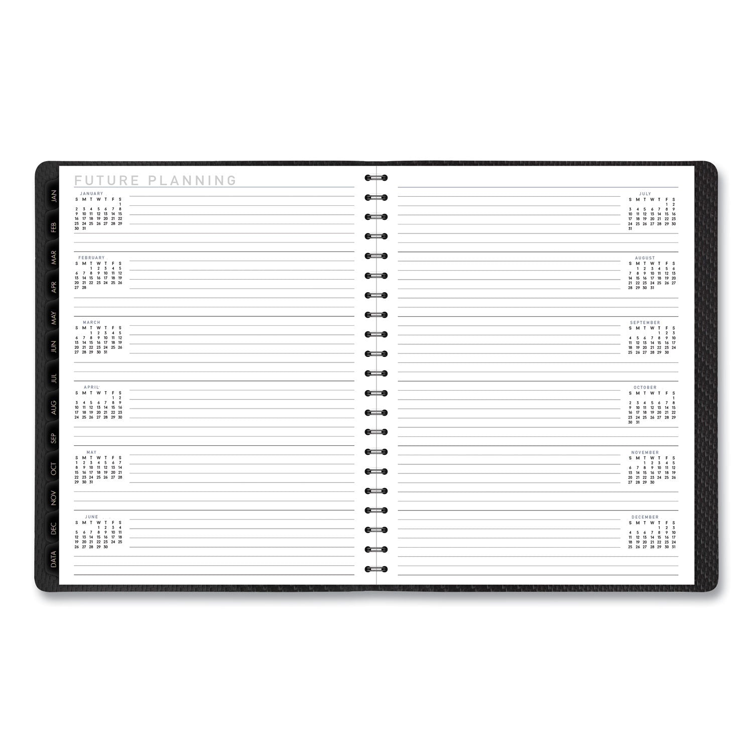 AT-A-GLANCE Contemporary Weekly/Monthly Planner, Vertical-Column Format, 11 x 8.25, Graphite Cover, 12-Month (Jan to Dec): 2023