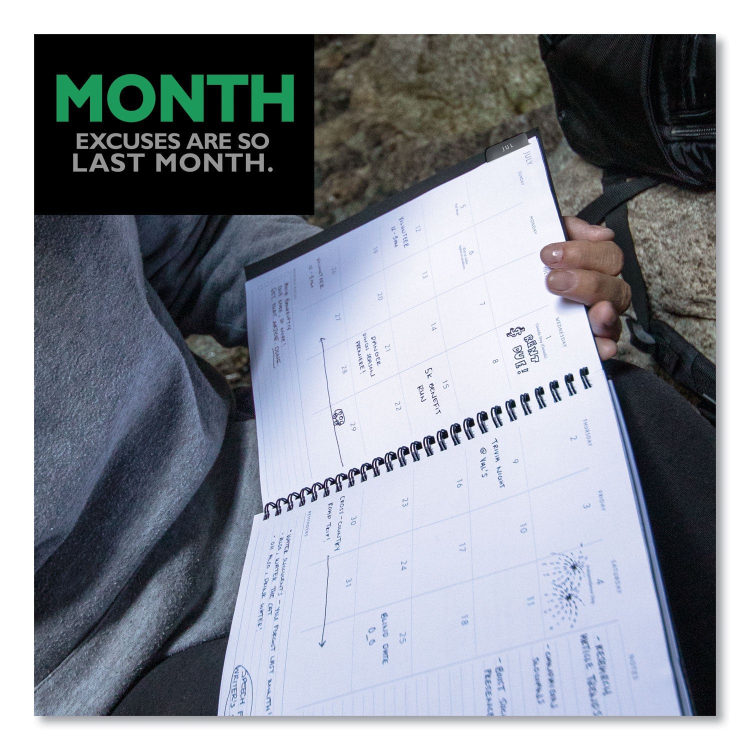 AT-A-GLANCE Elevation Academic Weekly/Monthly Planner, 8.5 x 5.5, Black Cover, 12-Month (July to June): 2022 to 2023