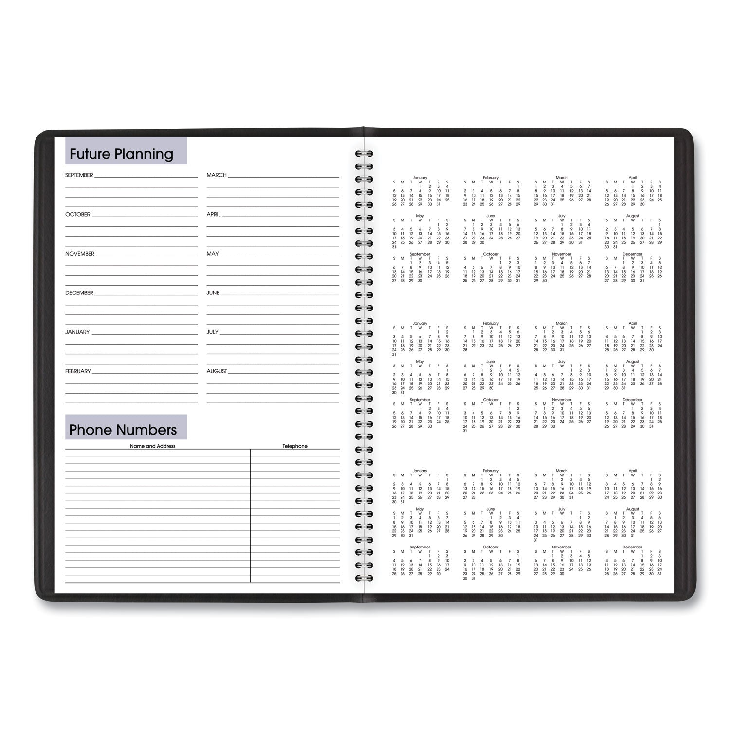 AT-A-GLANCE DayMinder Monthly Planner, Academic Year, Ruled Blocks, 12 x 8, Black Cover, 14-Month (July to Aug): 2022 to 2023