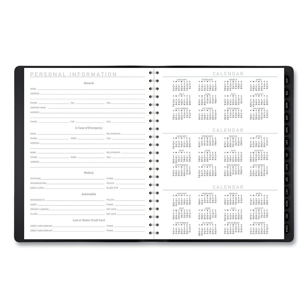 AT-A-GLANCE Contemporary Weekly/Monthly Planner, Vertical-Column Format, 11 x 8.25, Black Cover, 12-Month (Jan to Dec): 2023