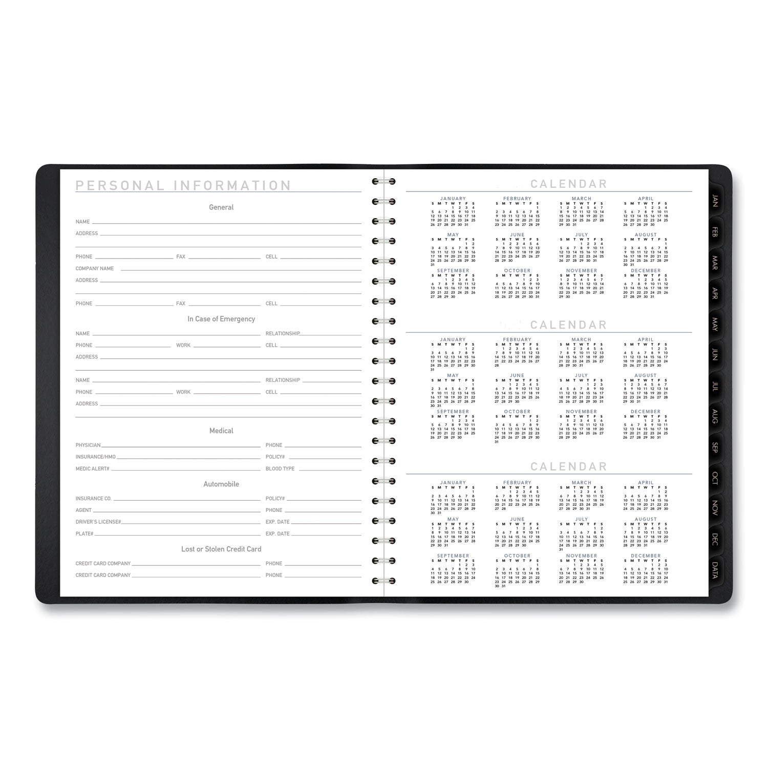 AT-A-GLANCE Contemporary Weekly/Monthly Planner, Vertical-Column Format, 11 x 8.25, Black Cover, 12-Month (Jan to Dec): 2023