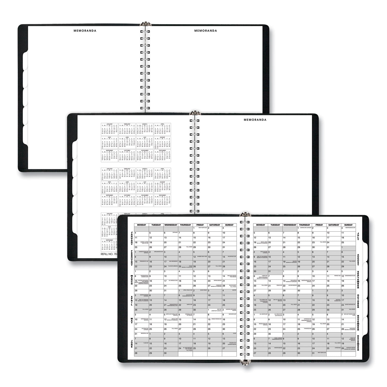 AT-A-GLANCE Refillable Multi-Year Monthly Planner, 11 x 9, Black Cover, 60-Month (Jan to Dec): 2022 to 2026
