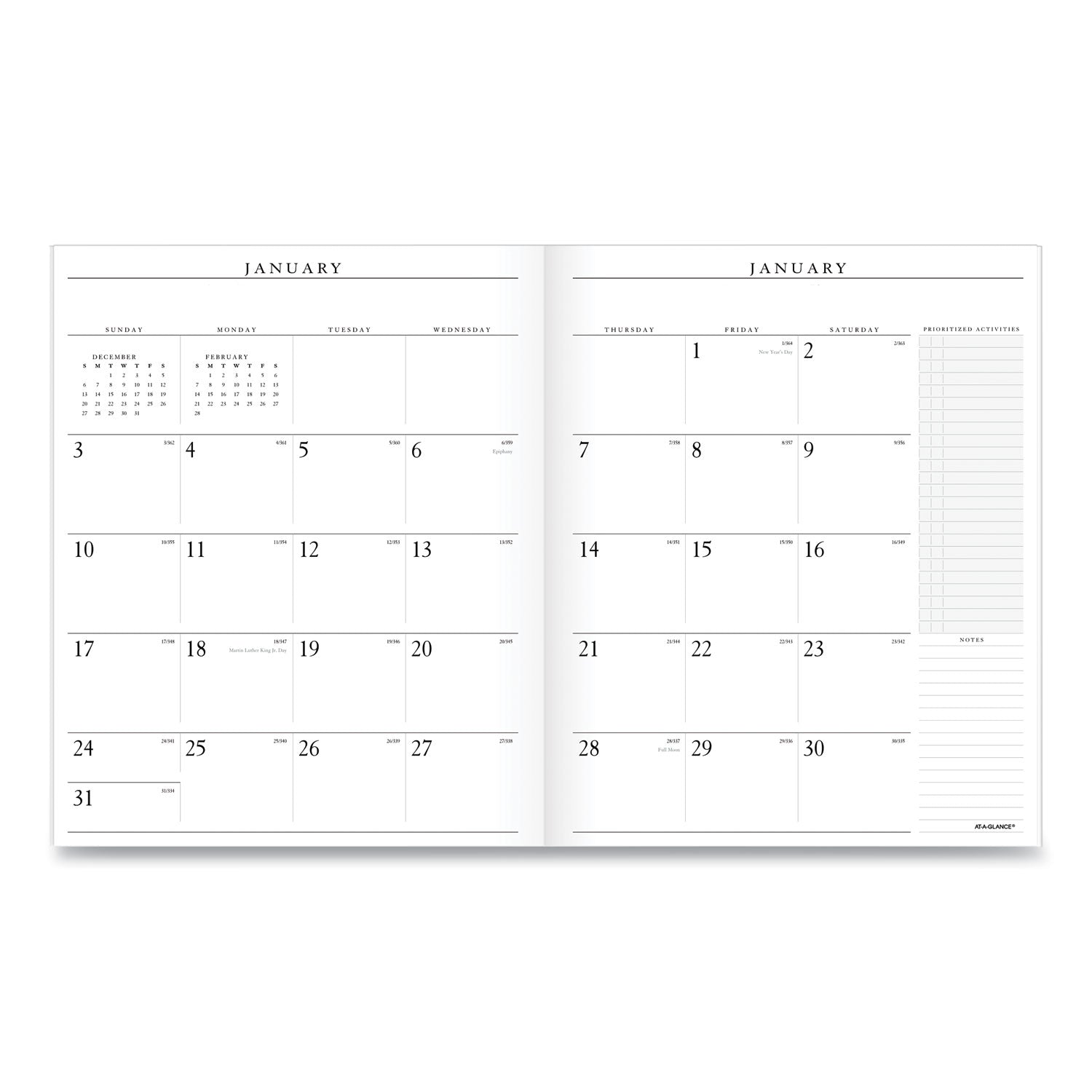 AT-A-GLANCE Executive Monthly Padfolio Refill, 11 x 9, White Sheets, 13-Month (Jan to Jan): 2023 to 2024