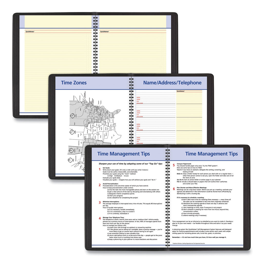 AT-A-GLANCE QuickNotes Monthly Planner, 11 x 8.25, Black Cover, 12-Month (Jan to Dec): 2023