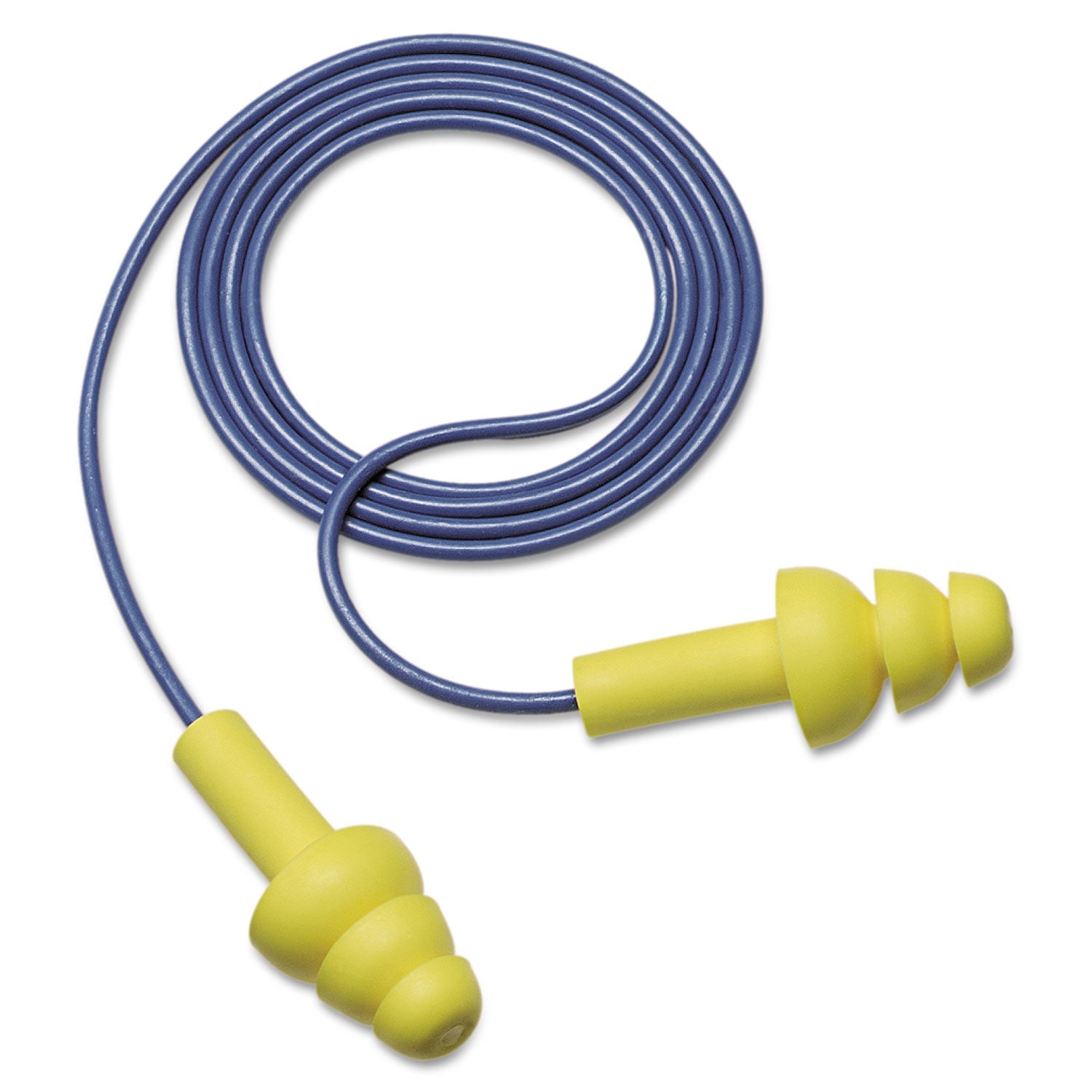 3M E-A-R UltraFit Earplugs, Corded, Premolded, Yellow, 100 Pairs