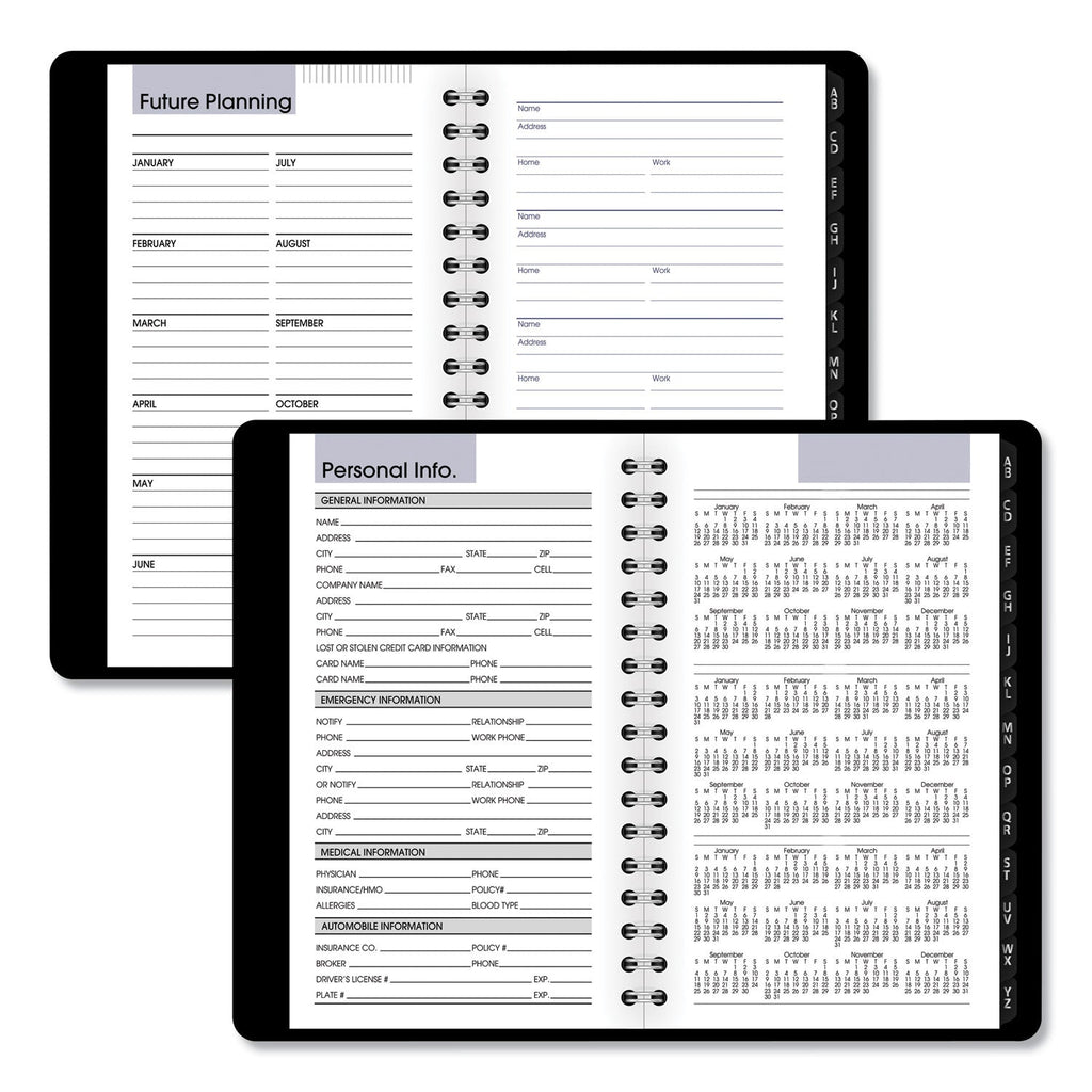 AT-A-GLANCE DayMinder Weekly Pocket Appointment Book with Telephone/Address Section, 6 x 3.5, Black Cover, 12-Month (Jan to Dec): 2023
