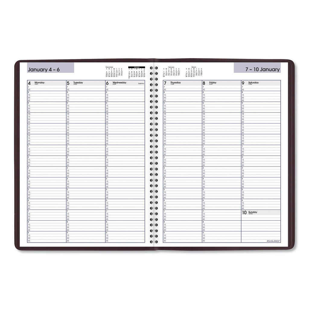 AT-A-GLANCE DayMinder Weekly Appointment Book, Vertical-Column Format, 11 x 8, Burgundy Cover, 12-Month (Jan to Dec): 2023