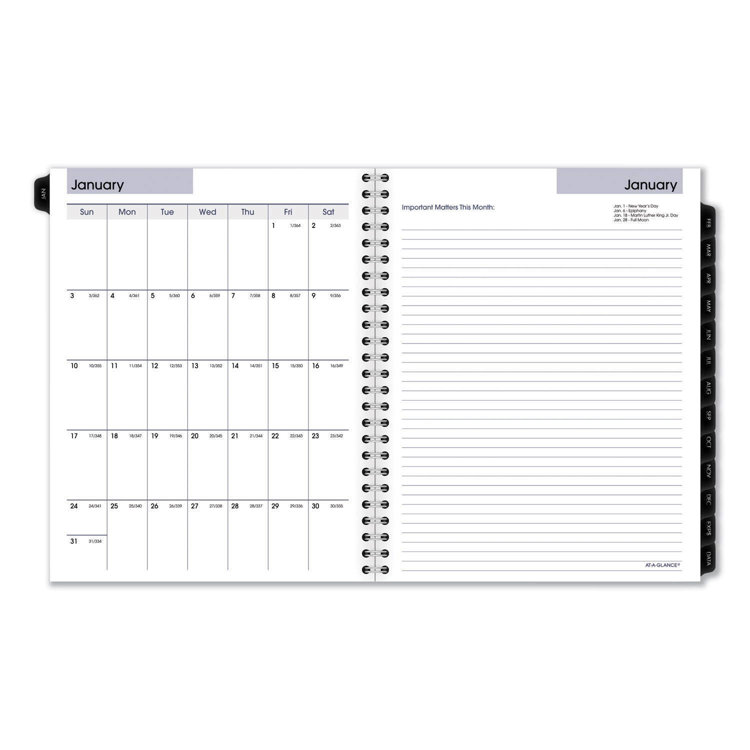 AT-A-GLANCE DayMinder Executive Weekly/Monthly Refill, 8.75 x 7, White Sheets, 12-Month (Jan to Dec): 2023
