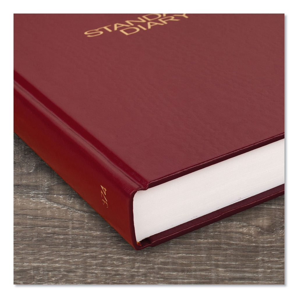 AT-A-GLANCE Standard Diary Daily Diary, 2023 Edition, Medium/College Rule, Red Cover, 9.5 x 7.5, 200 Sheets
