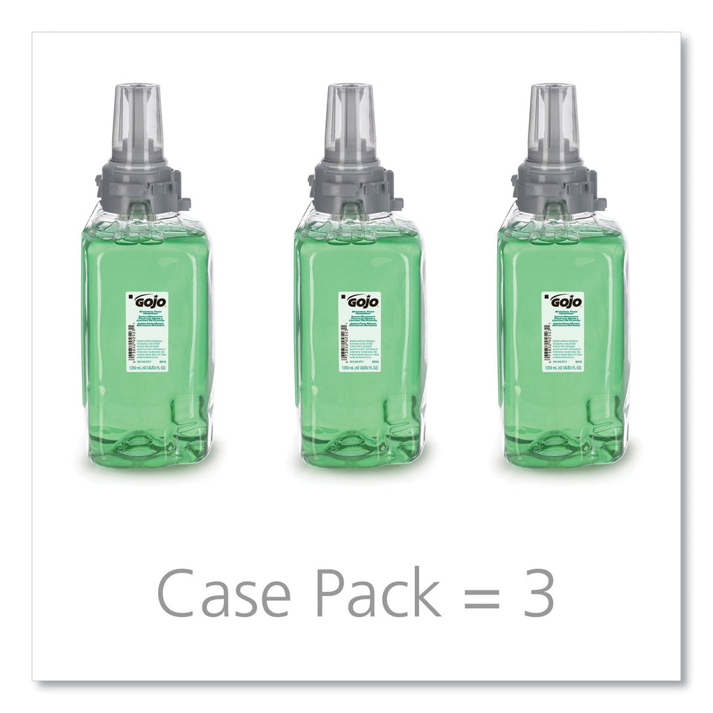 GOJO Botanical Foam Handwash Refill, For ADX-12 Dispenser, Botanical, 1,250 mL Refill, 3/Carton