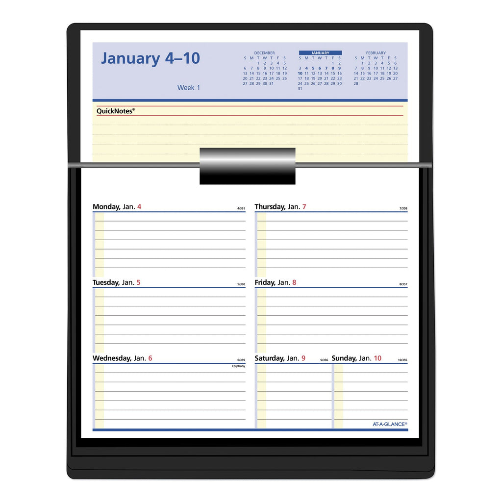 AT-A-GLANCE Flip-A-Week Desk Calendar Refill with QuickNotes, 7 x 6, White Sheets, 2023