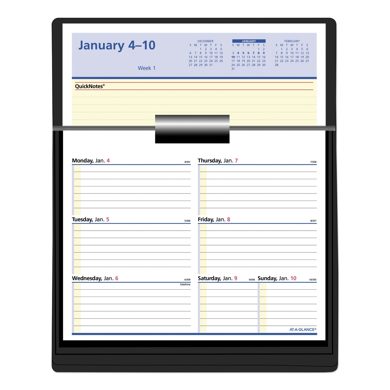 AT-A-GLANCE Flip-A-Week Desk Calendar Refill with QuickNotes, 7 x 6, White Sheets, 2023