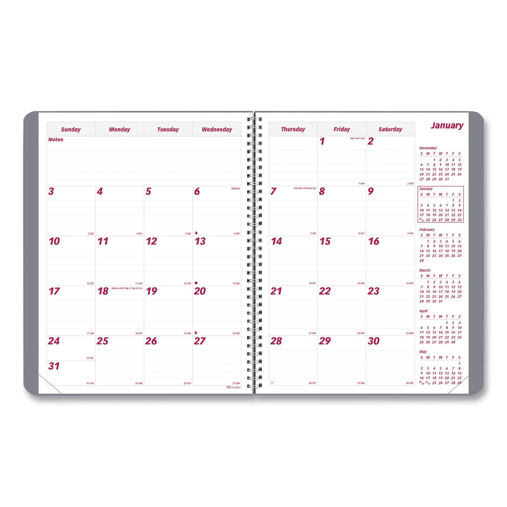 Brownline Mountains 14-Month Planner, Mountains Photography, 11 x 8.5, Blue/Green Cover, 14-Month (Dec to Jan): 2022 to 2024