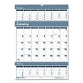 House of Doolittle Bar Harbor Recycled Wirebound 3-Months-per-Page Wall Calendar, 12 x 17, White/Blue/Gray Sheets, 14-Month (Dec-Jan): 2022-2024