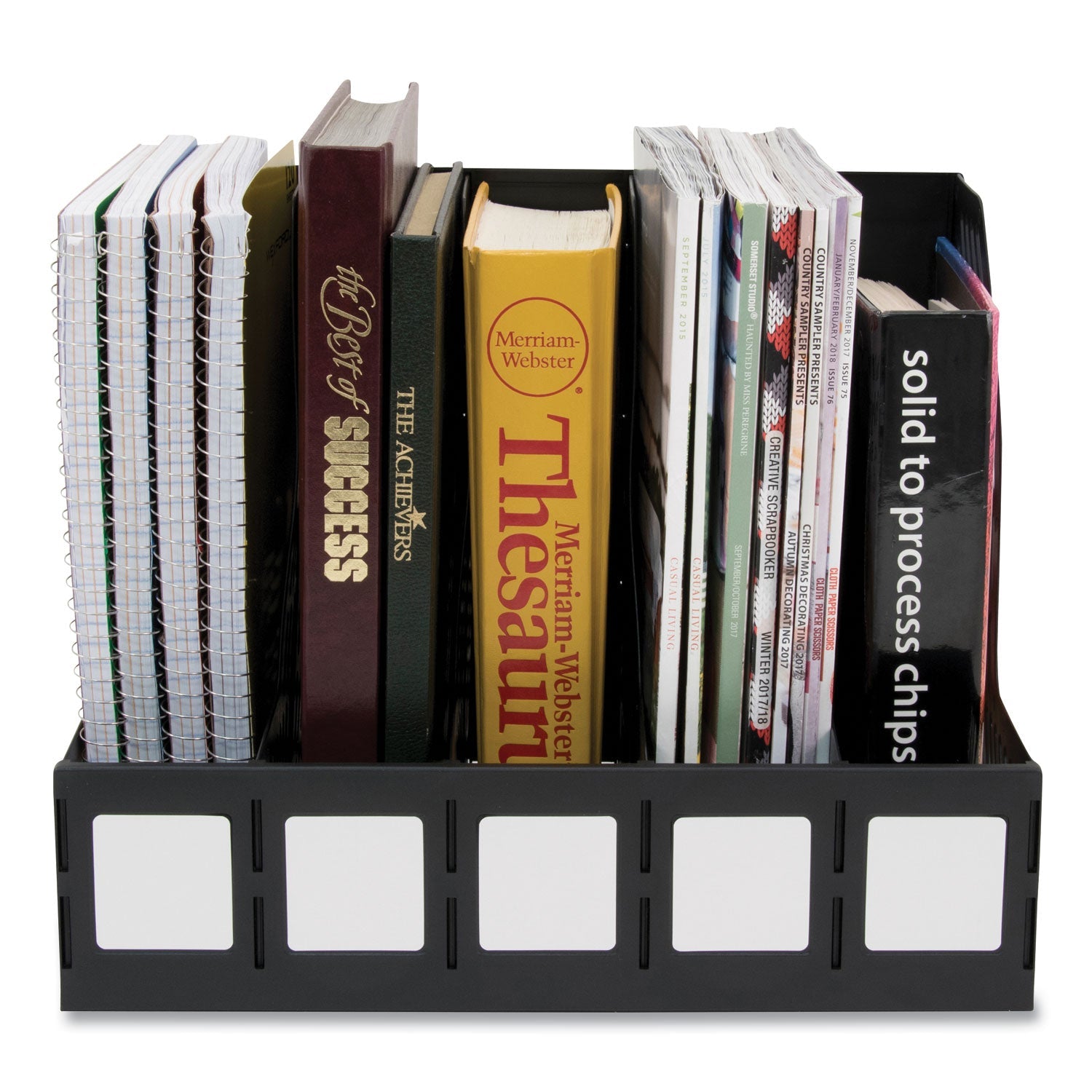 Advantus Literature File, Five Slots, 13.25 x 10 x 10.25, Black