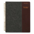 AT-A-GLANCE Signature Collection Two-Toned Weekly/Monthly Planner, 11 x 8.5, Gray/Brown Cover, 13-Month (Jan to Jan): 2023 to 2024