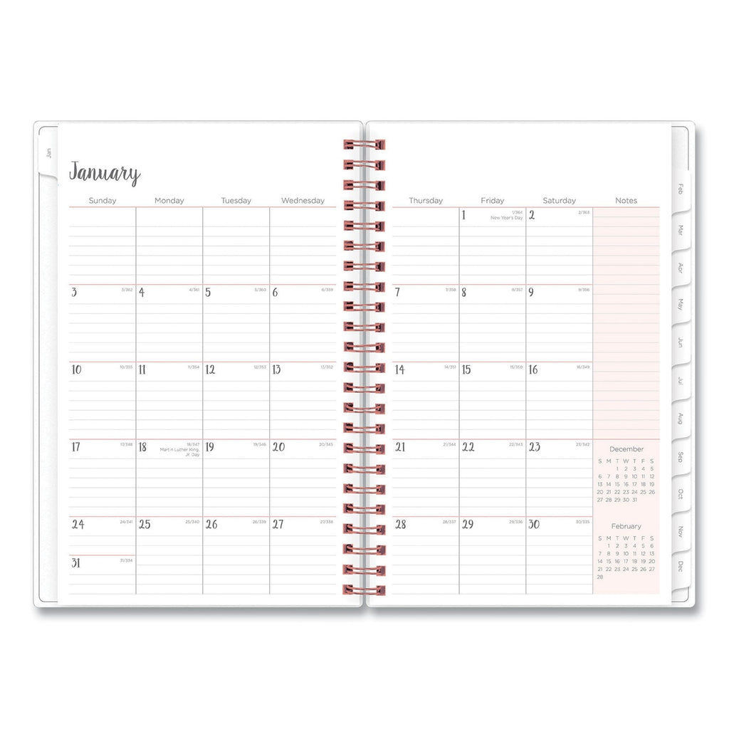 Blue Sky Joselyn Weekly/Monthly Planner, Joselyn Floral Artwork, 8 x 5, Pink/Peach/Black Cover, 12-Month (Jan to Dec): 2023