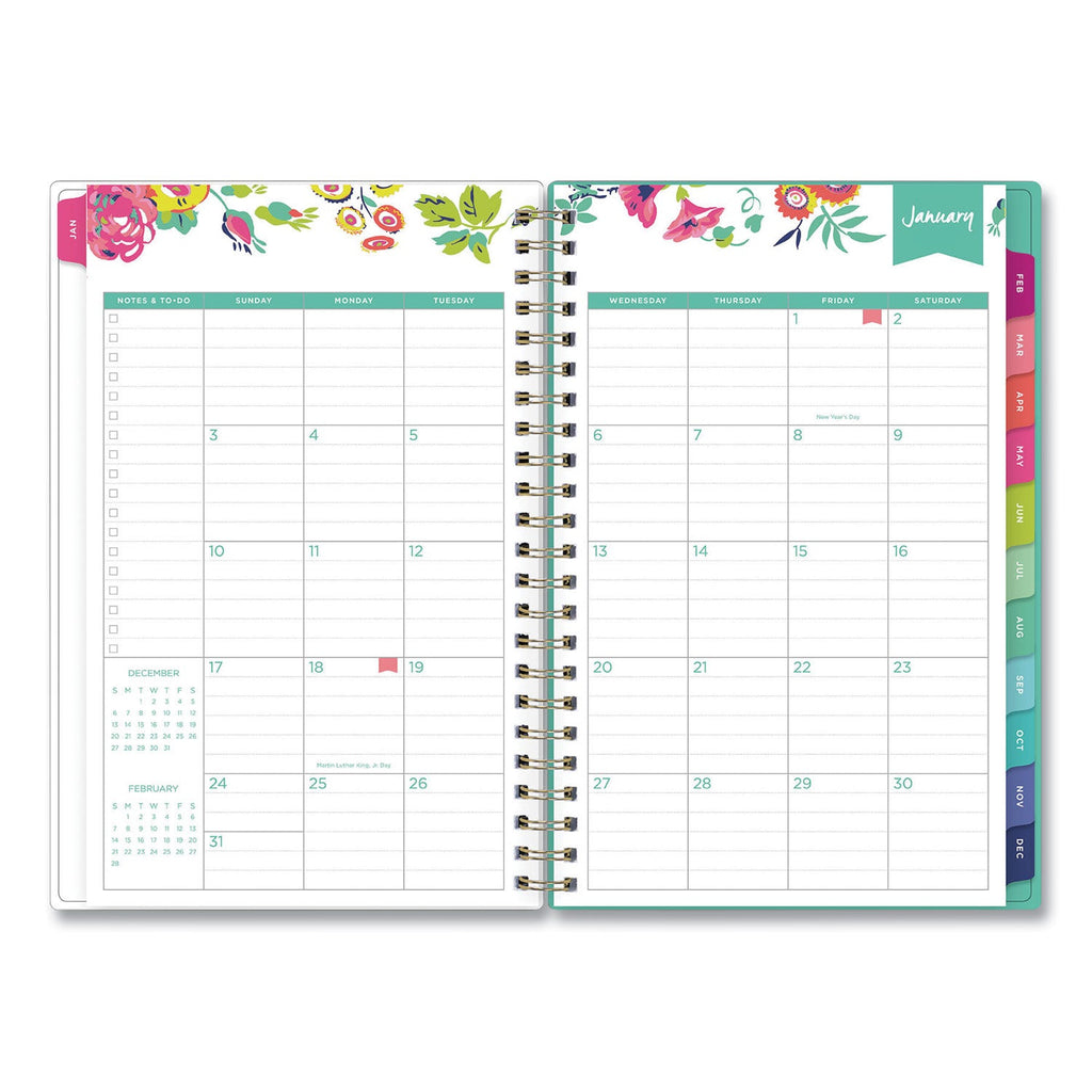 Blue Sky Day Designer Peyton Create-Your-Own Cover Weekly/Monthly Planner, Floral Artwork, 8 x 5, White, 12-Month (Jan-Dec): 2023
