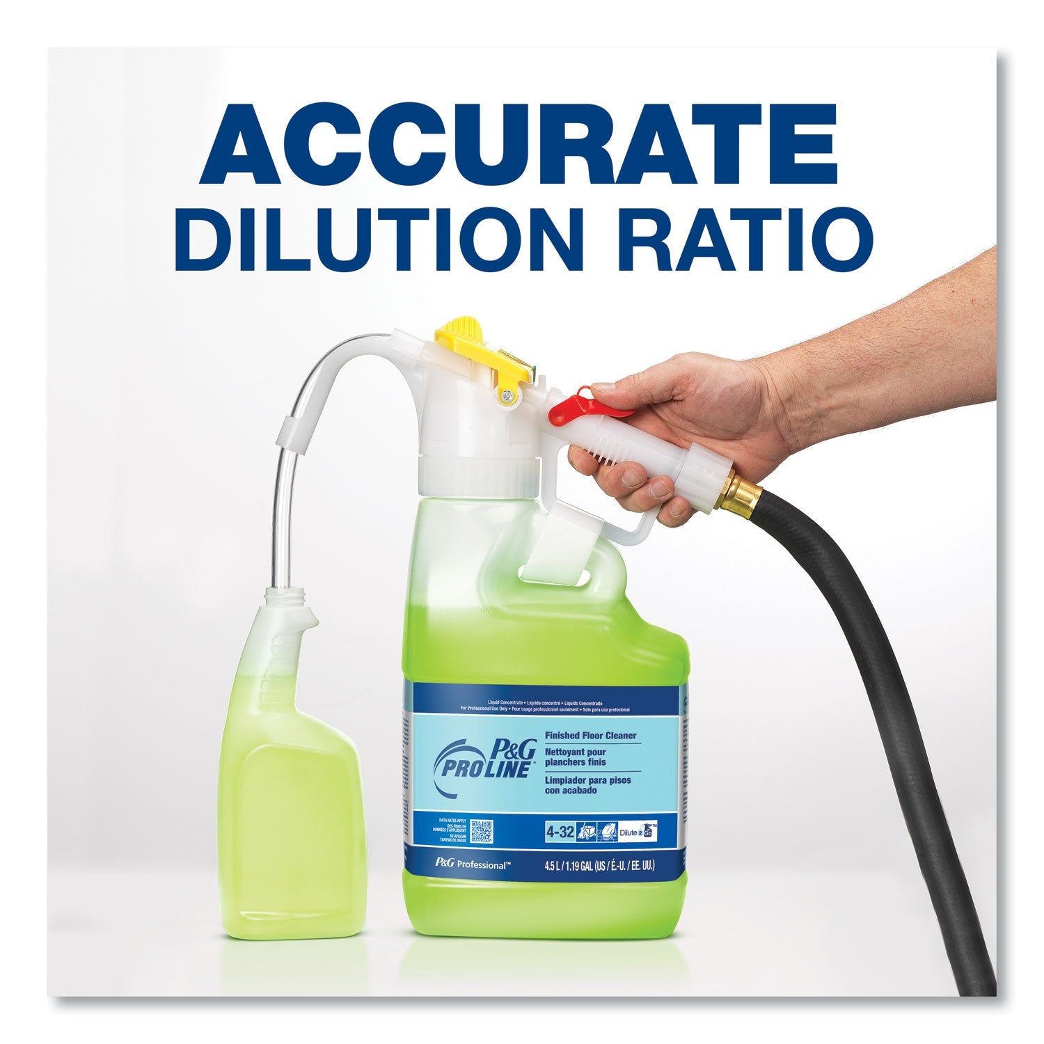 P&G Professional Dilute 2 Go, P and G Pro Line Finished Floor Cleaner, Fresh Scent, 4.5 L Jug, 1/Carton