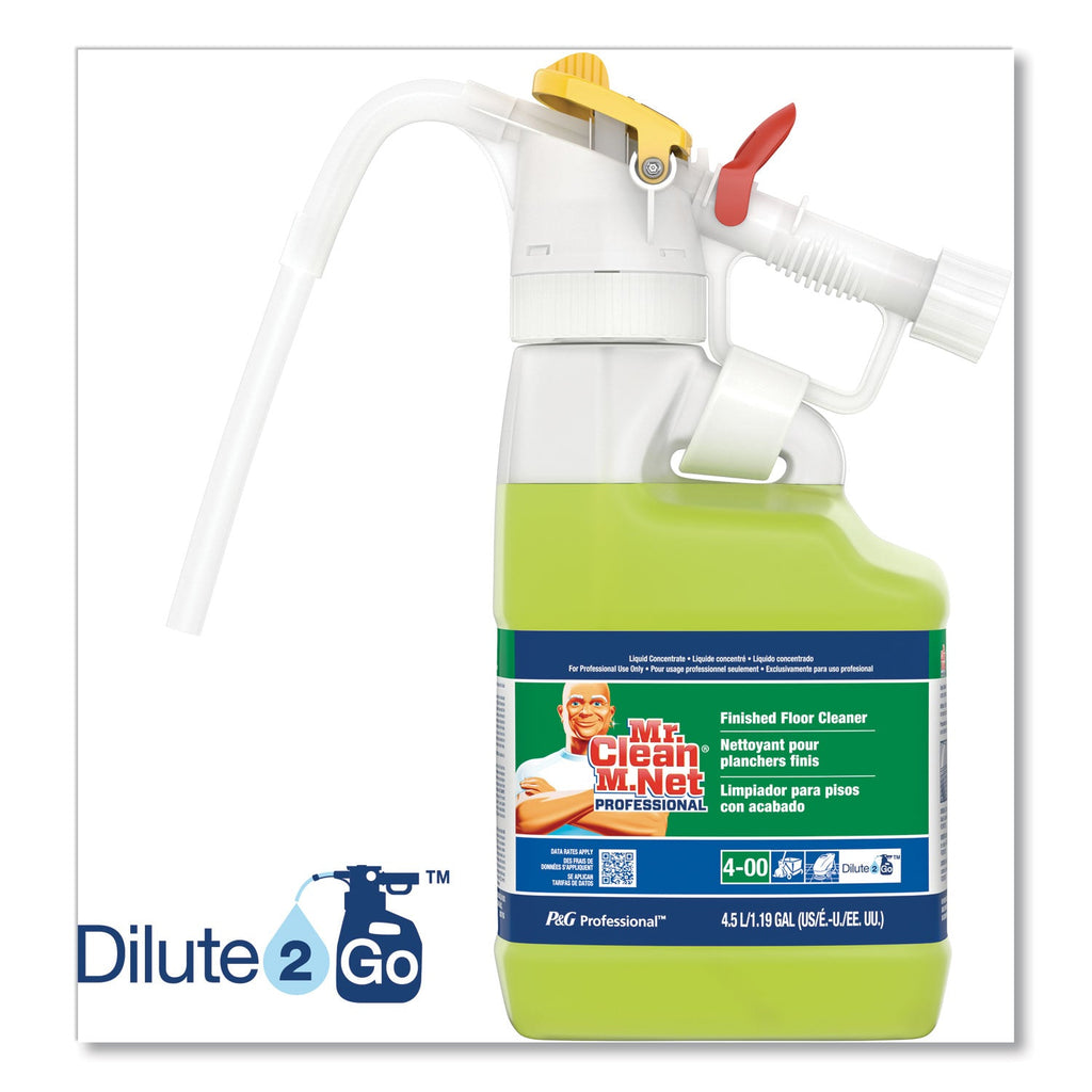 P&G Professional Dilute 2 Go, Mr Clean Finished Floor Cleaner, Lemon Scent, 4.5 L Jug, 1/Carton