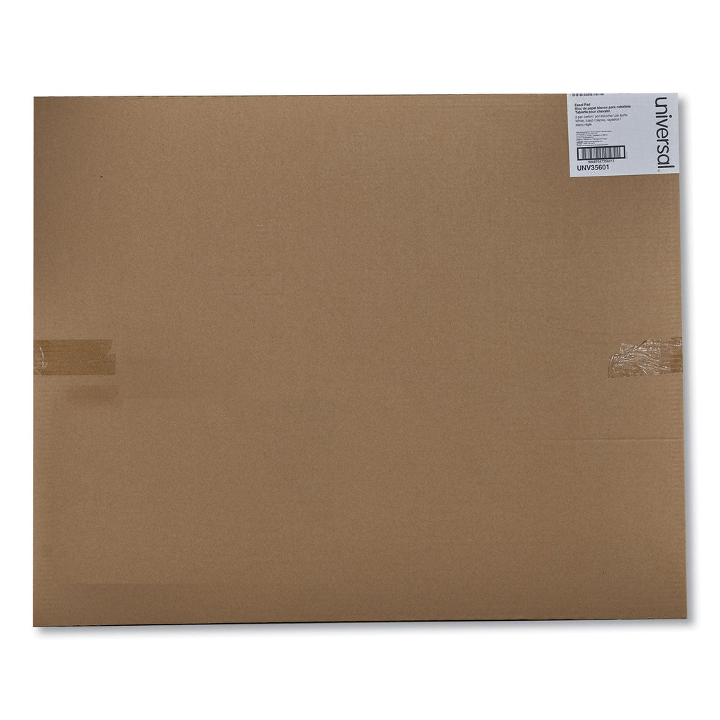 Universal Easel Pads/Flip Charts, Presentation Format (1" Rule), 27 x 34, White, 50 Sheets, 2/Carton