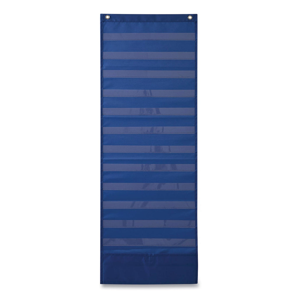 Carson-Dellosa Education Deluxe Scheduling Pocket Chart, 13 Pockets, 13 x 36, Blue
