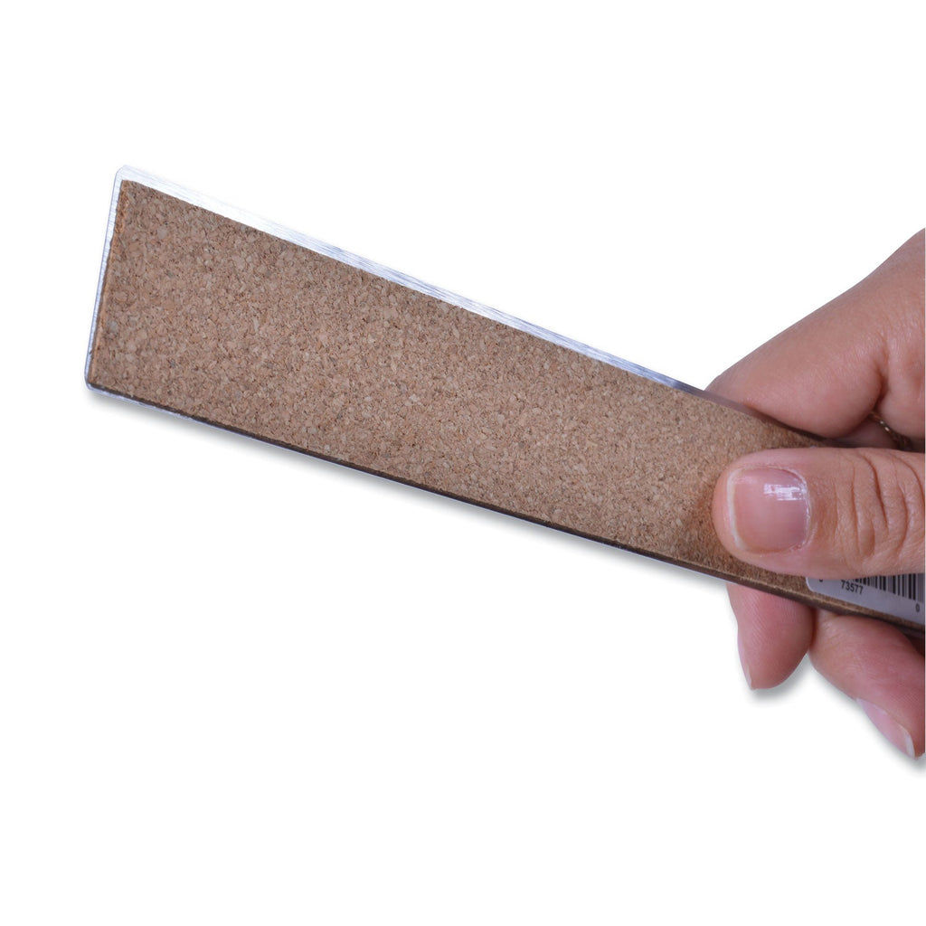 Westcott Stainless Steel Office Ruler With Non Slip Cork Base, Standard/Metric, 12" Long