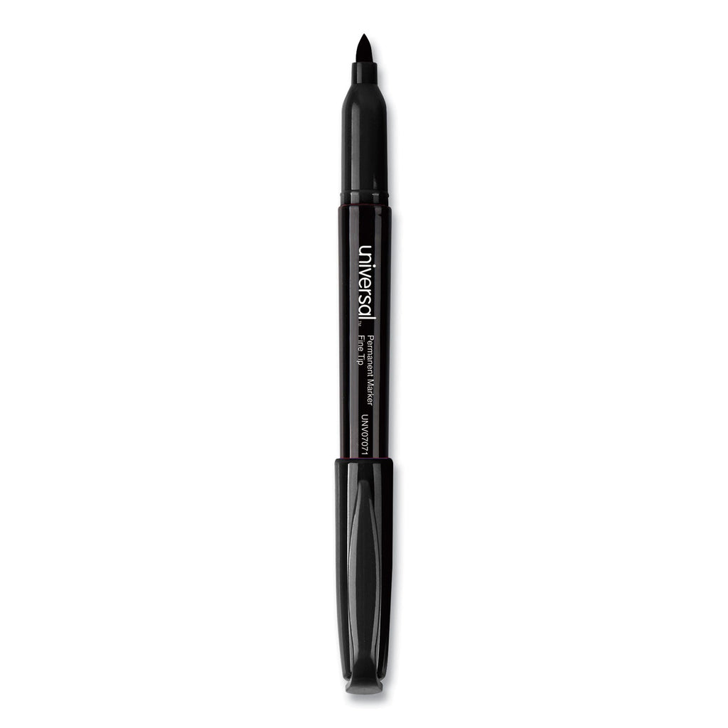Universal Pen-Style Permanent Marker Value Pack, Fine Bullet Tip, Black, 36/Pack