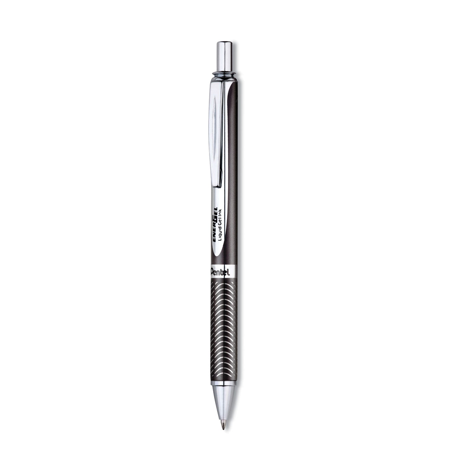 Pentel EnerGel Alloy RT Gel Pen, Retractable, Medium 0.7 mm, Black Ink, Black Barrel