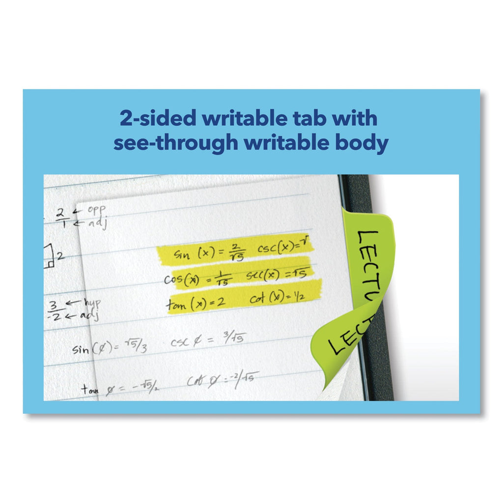 Avery Ultra Tabs Repositionable Tabs, Big Tabs: 2" x 1.75", 1/5-Cut, Assorted Neon Colors, 20/Pack