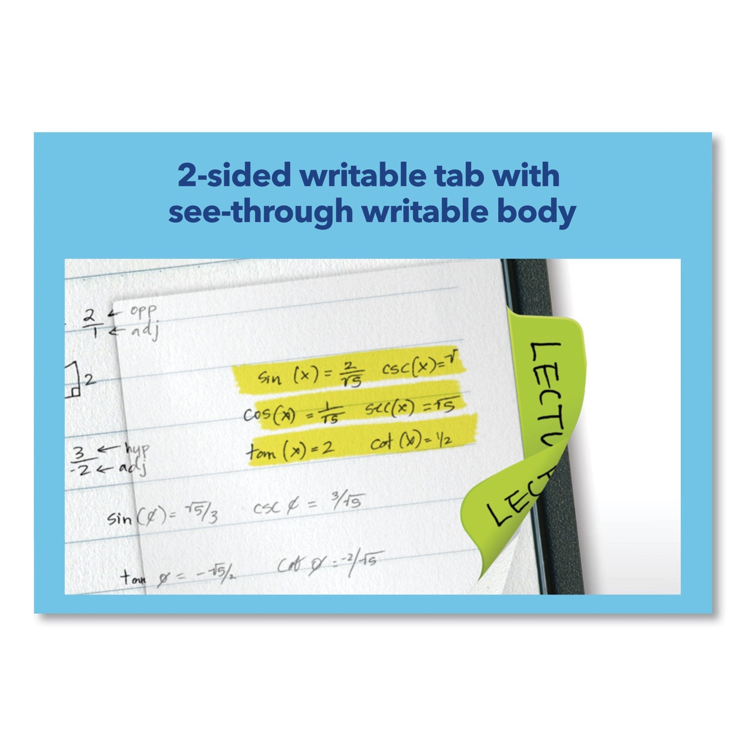 Avery Ultra Tabs Repositionable Tabs, Big Tabs: 2" x 1.75", 1/5-Cut, Assorted Neon Colors, 20/Pack