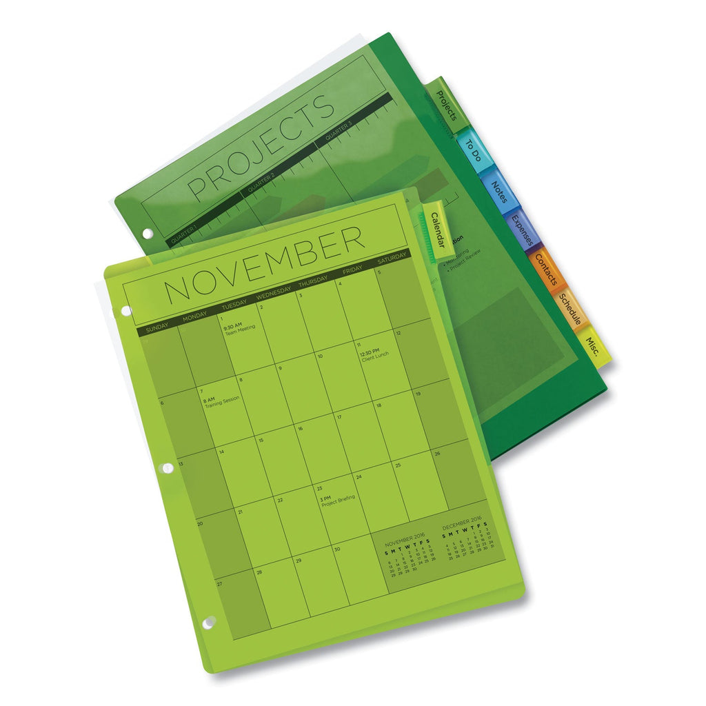Avery Insertable Big Tab Plastic Dividers, 8-Tab, 11 x 8.5, Assorted, 1 Set