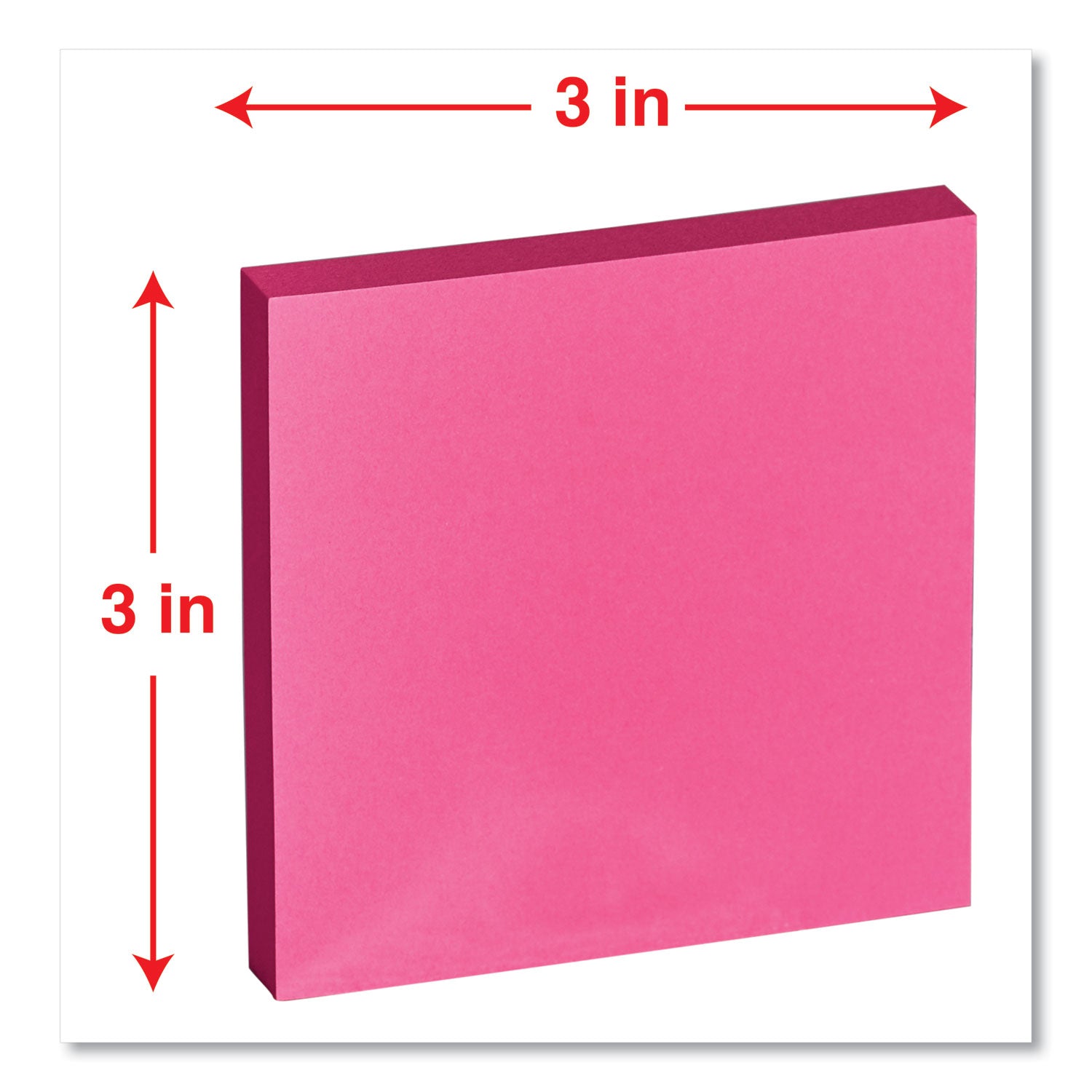 Universal Self-Stick Note Pads, 3" x 3", Assorted Bright Colors, 100 Sheets/Pad, 12 Pads/Pack