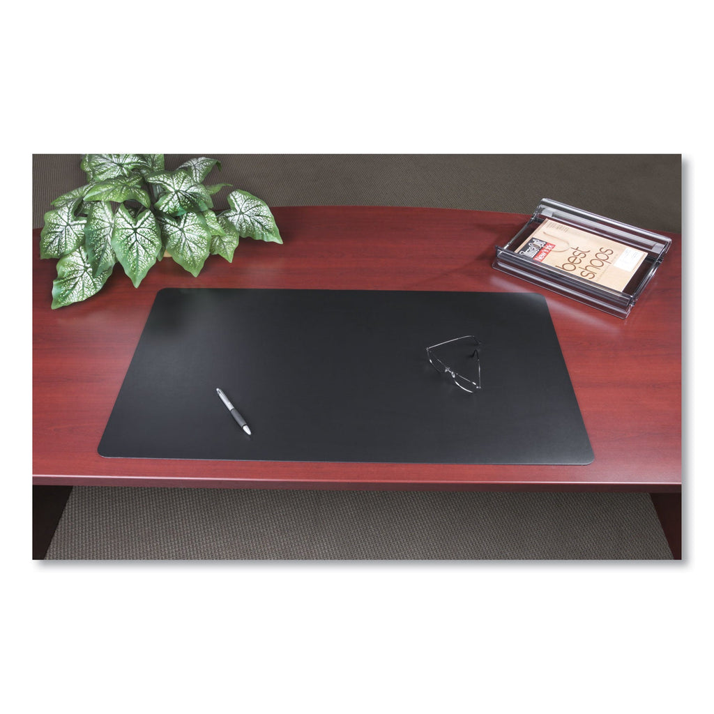 Artistic Rhinolin II Desk Pad with Antimicrobial Protection, 36 x 20, Black