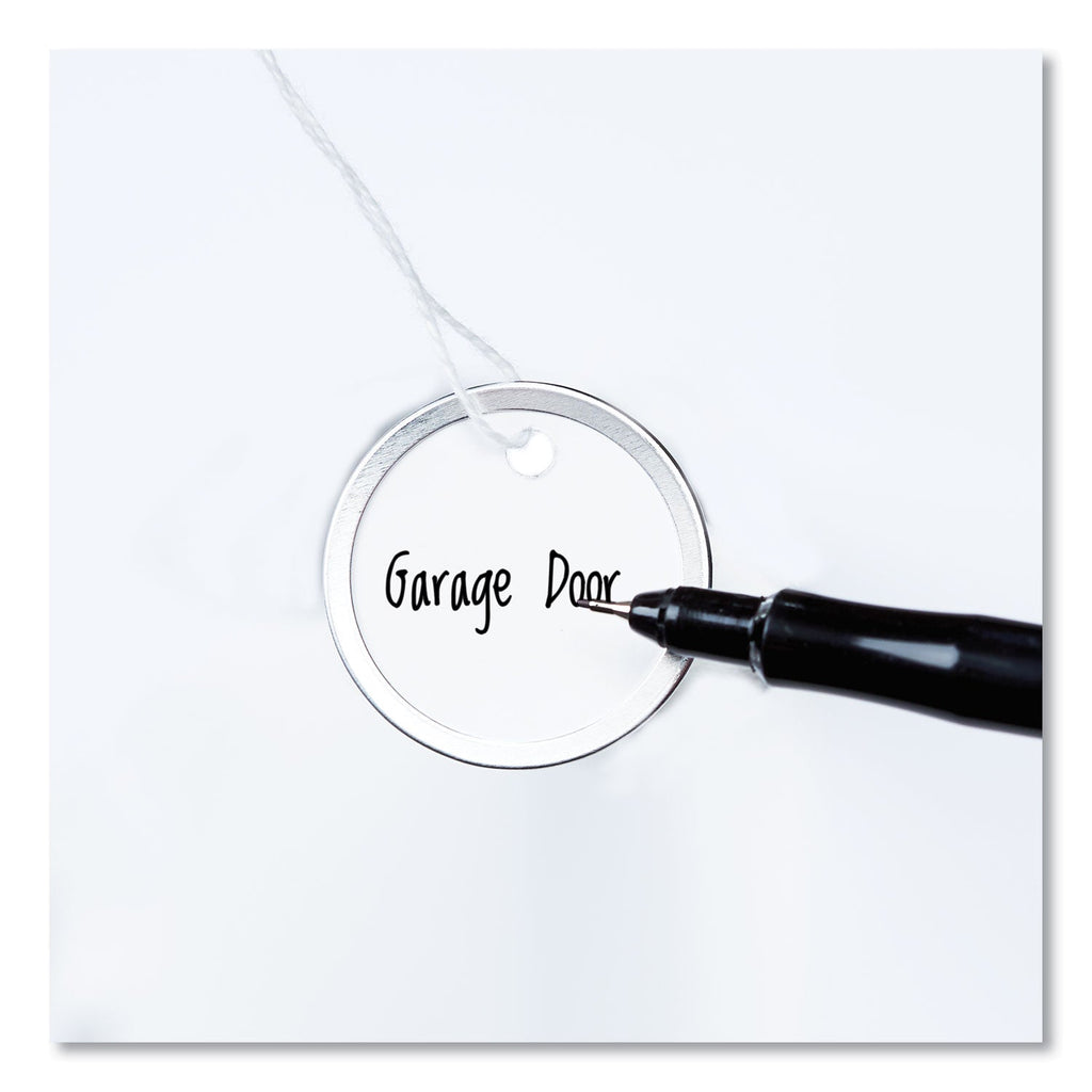 Avery Heavyweight Stock Metal Rim Tags, 1.25" dia, White, 500/Box