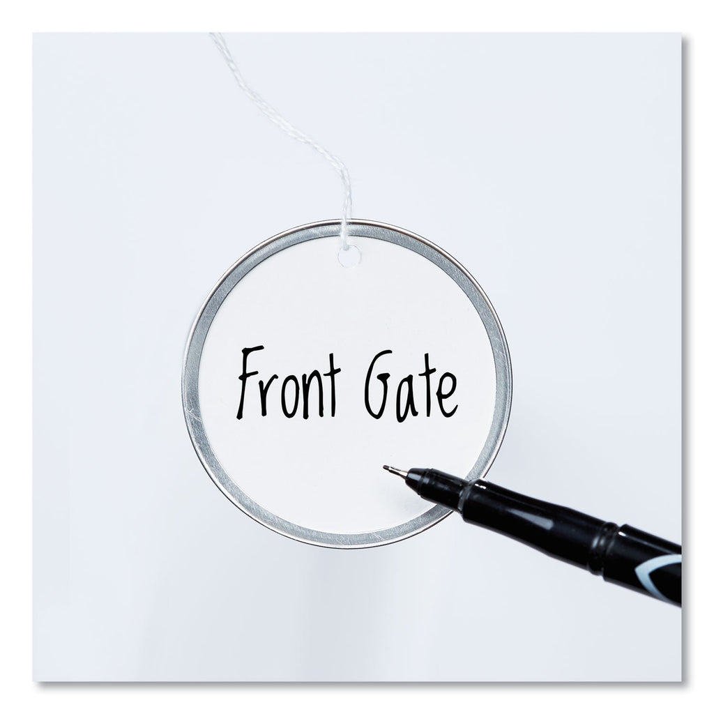 Avery Heavyweight Stock Metal Rim Tags, 2.25" dia, White, 500/Box