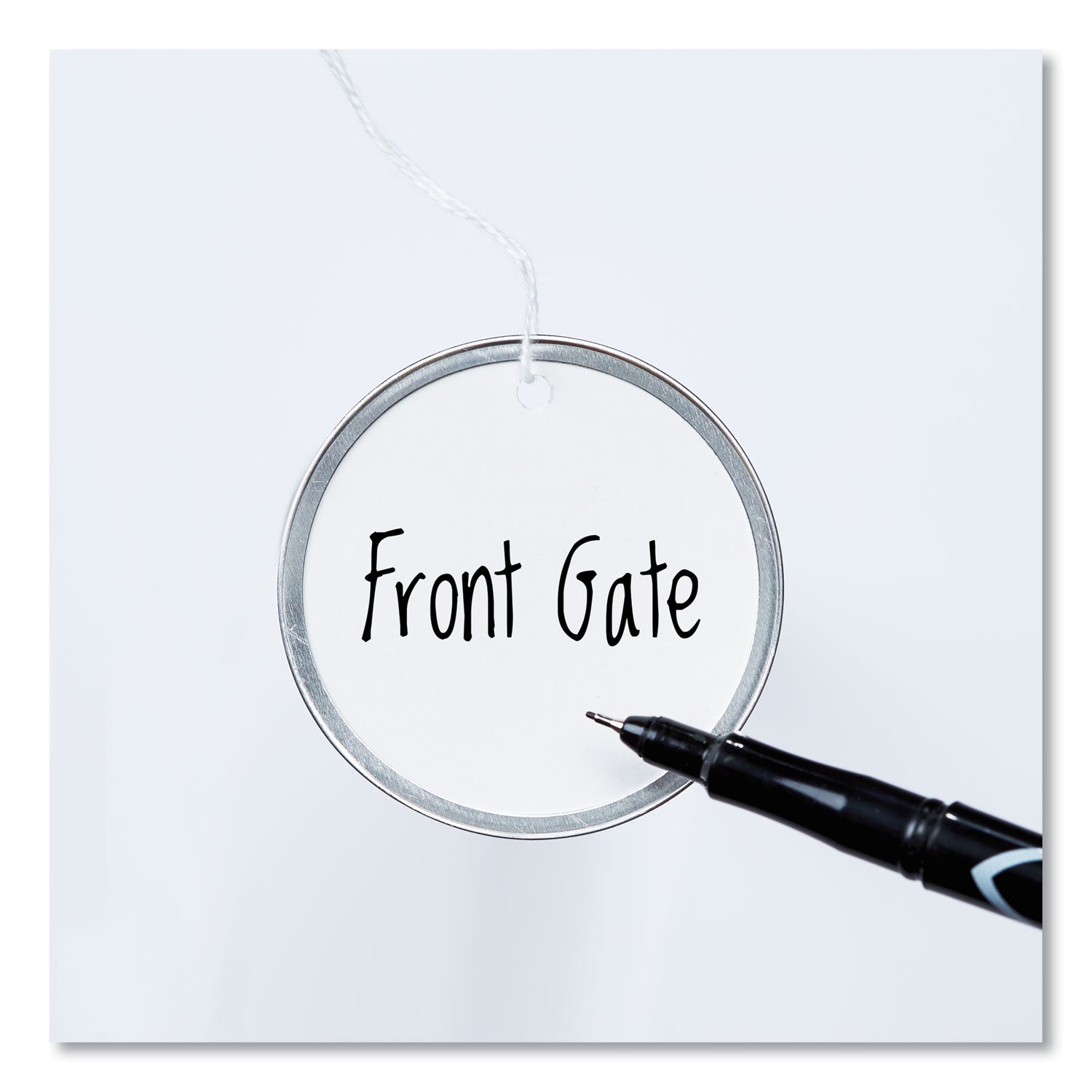 Avery Heavyweight Stock Metal Rim Tags, 2.25" dia, White, 500/Box