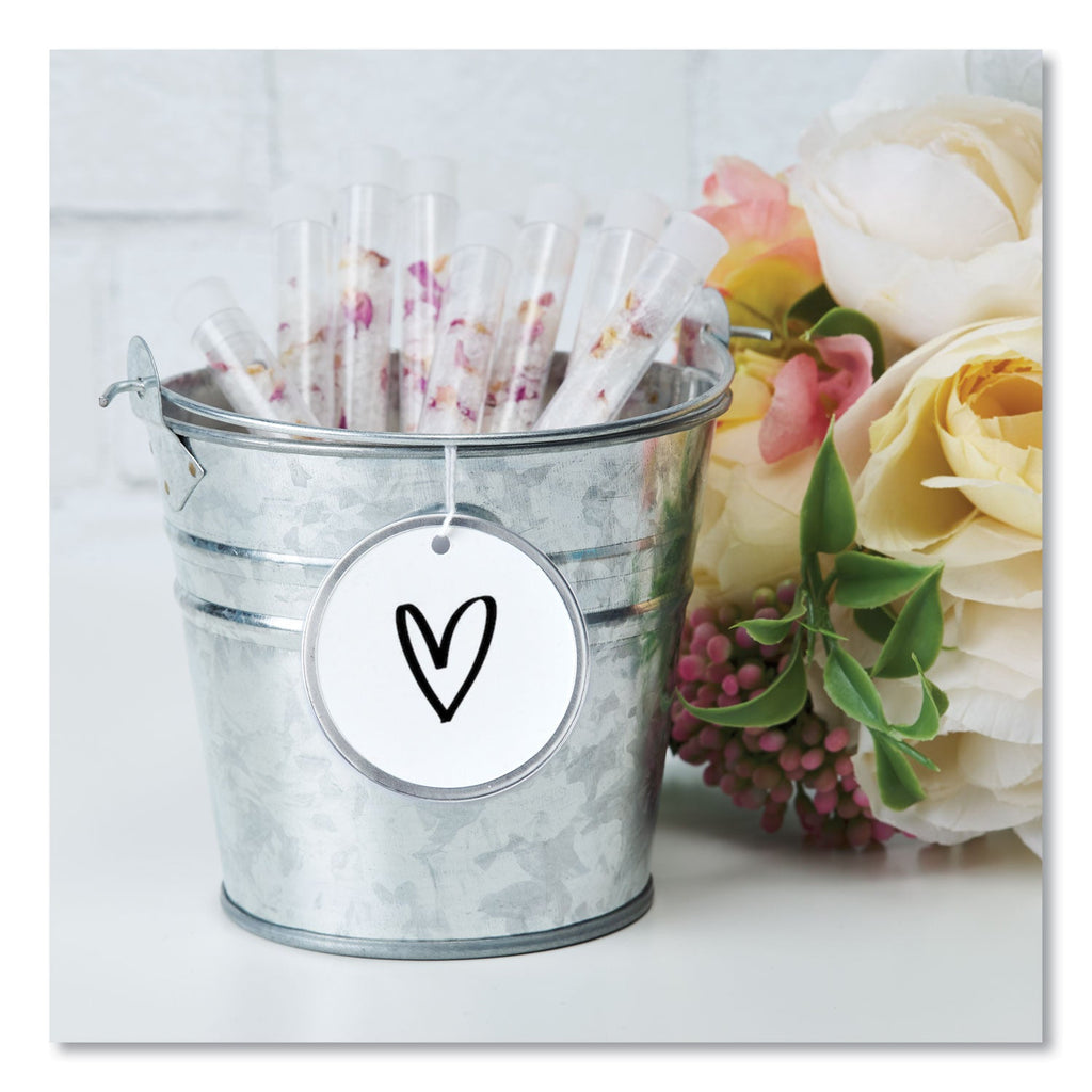 Avery Heavyweight Stock Metal Rim Tags, 2.25" dia, White, 500/Box
