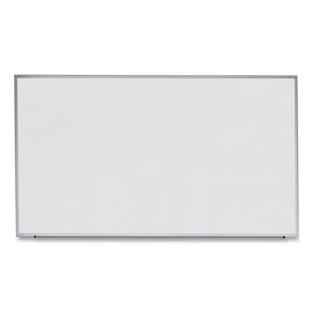Universal Dry Erase Board, Melamine, 72 x 48, Satin-Finished Aluminum Frame