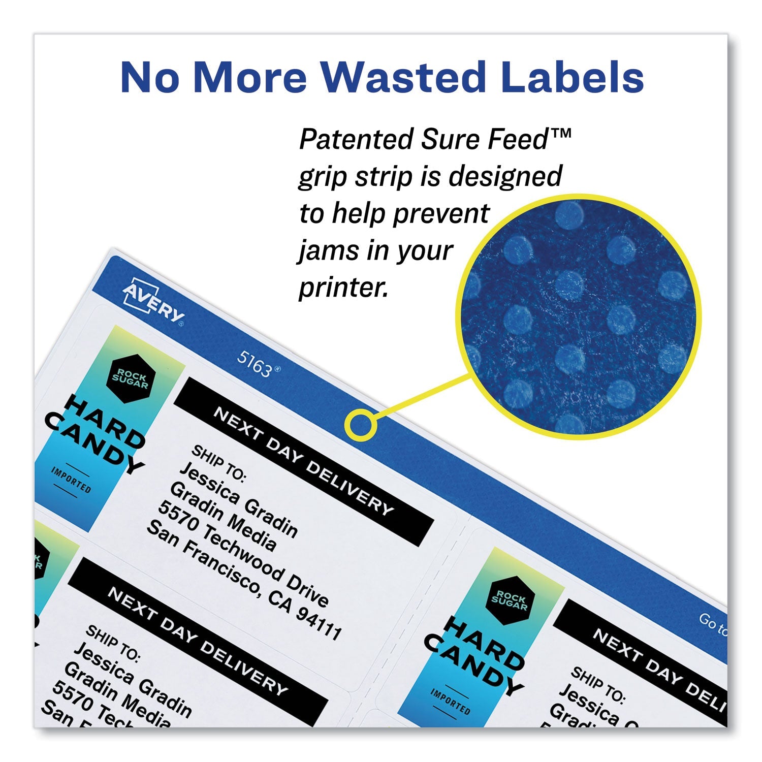 Avery Shipping Labels w/ TrueBlock Technology, Inkjet Printers, 2 x 4, White, 10/Sheet, 25 Sheets/Pack