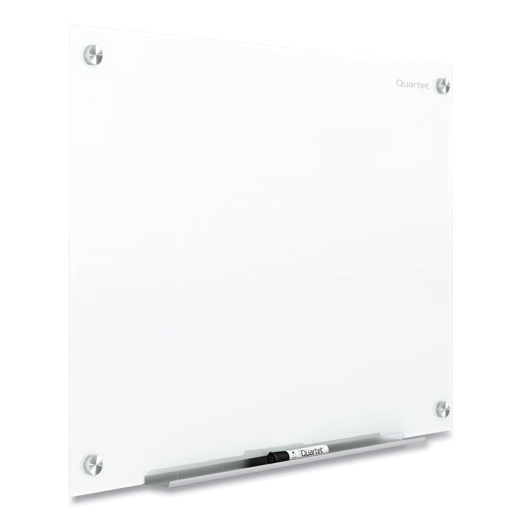 Quartet Brilliance Glass Dry-Erase Boards, 48 x 48, White Surface