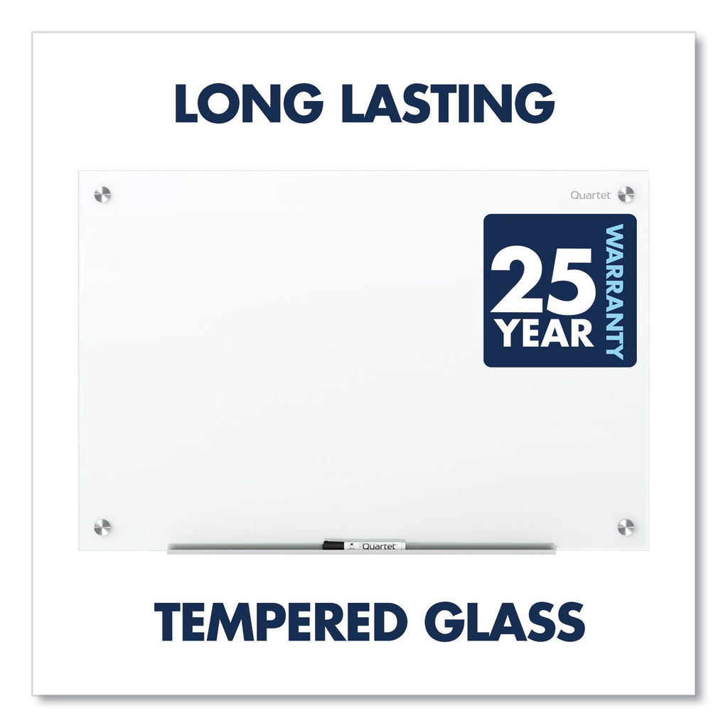 Quartet Brilliance Glass Dry-Erase Boards, 96 x 48, White Surface