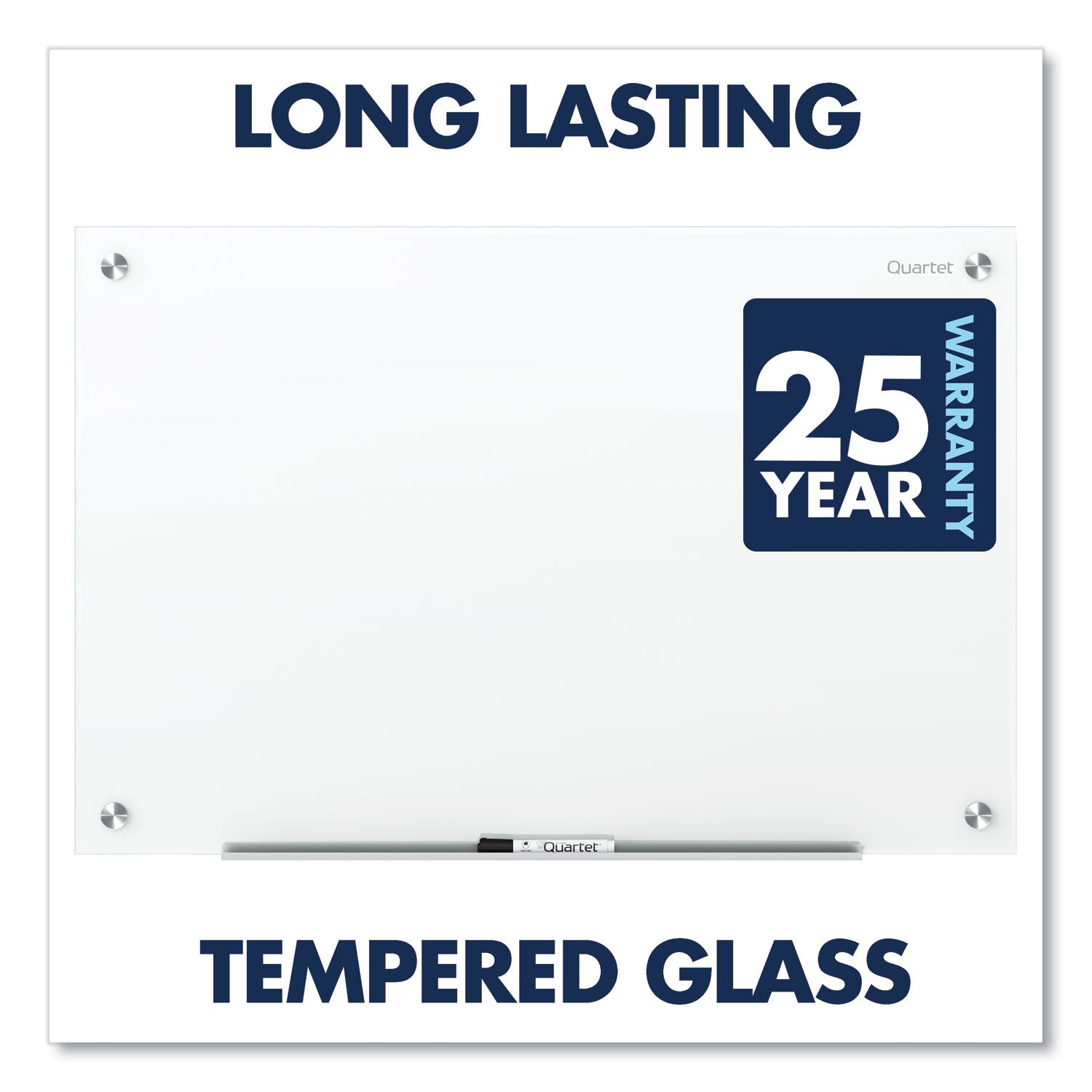 Quartet Brilliance Glass Dry-Erase Boards, 48 x 36, White Surface