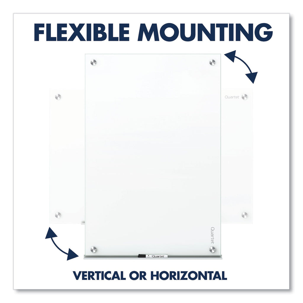 Quartet Brilliance Glass Dry-Erase Boards, 48 x 48, White Surface