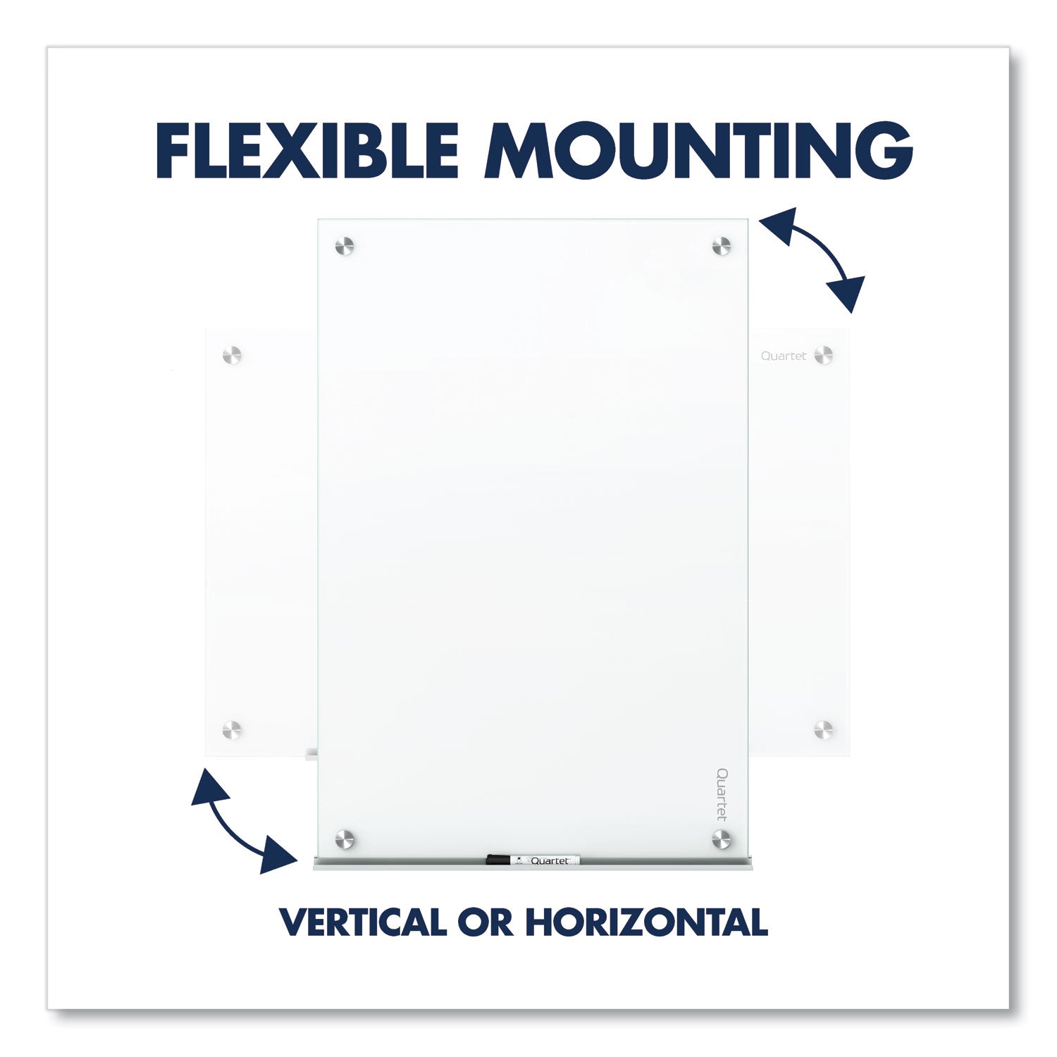 Quartet Brilliance Glass Dry-Erase Boards, 96 x 48, White Surface