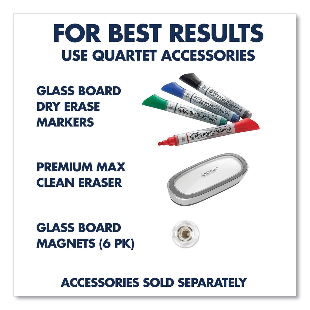 Quartet Brilliance Glass Dry-Erase Boards, 96 x 48, White Surface