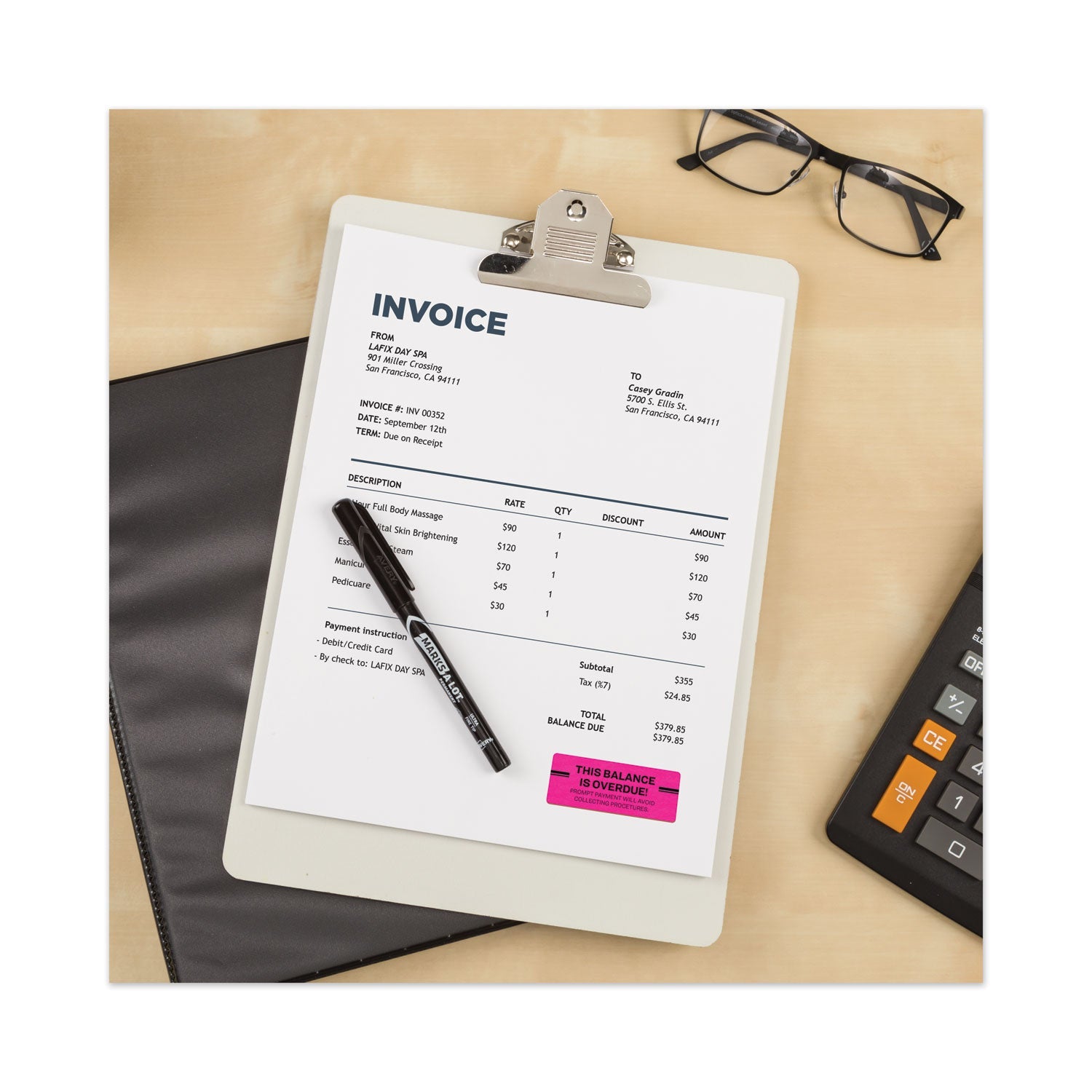 Avery High-Visibility Permanent Laser ID Labels, 1 x 2.63, Neon Magenta, 750/Pack