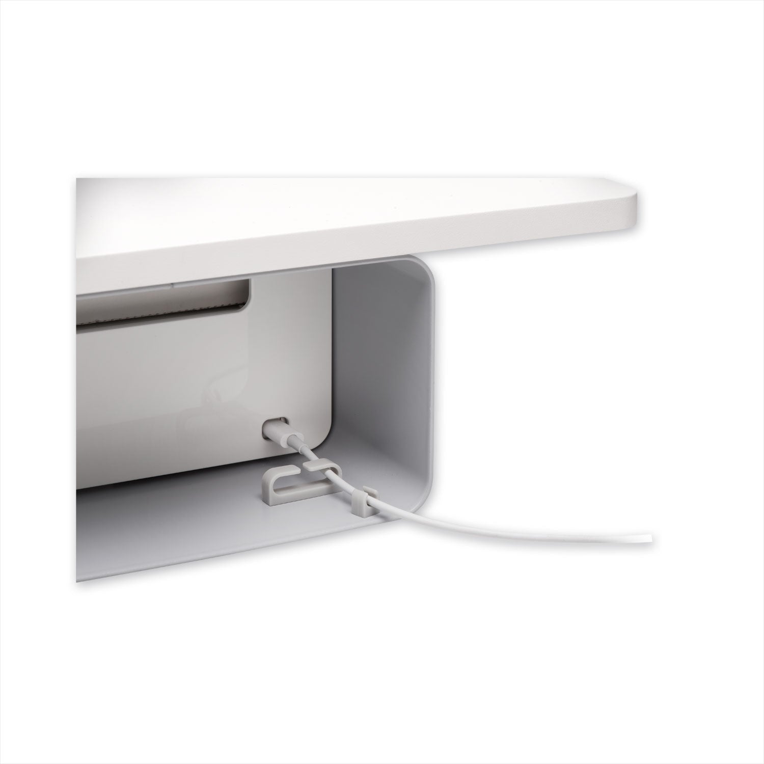 Kensington FreshView Wellness Monitor Stand with Air Purifier, For 27" Monitors, 22.5" x 11.5" x 5.4", White, Supports 200 lbs
