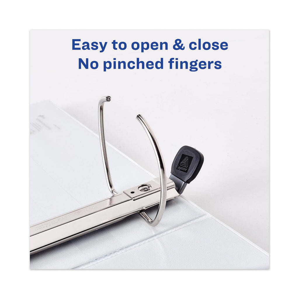 Avery Heavy-Duty View Binder with DuraHinge and Locking One Touch EZD Rings, 3 Rings, 4" Capacity, 11 x 8.5, Chartreuse