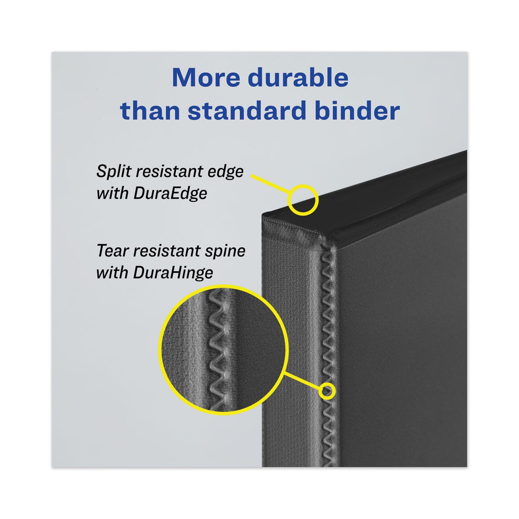 Avery Heavy-Duty View Binder with DuraHinge and One Touch EZD Rings, 3 Rings, 2" Capacity, 11 x 8.5, Purple